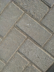 Tiled Brick Pavement on a closeup view