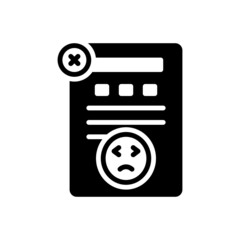 Obraz premium Black solid icon for bad