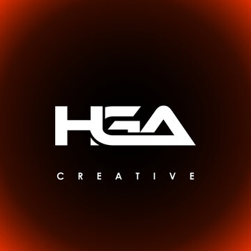 HGA Letter Initial Logo Design Template Vector Illustration