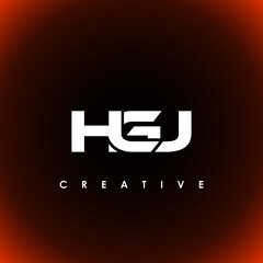 HGJ Letter Initial Logo Design Template Vector Illustration