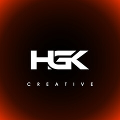 HGK Letter Initial Logo Design Template Vector Illustration