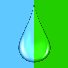 Transparent water drop, vector format, for all background