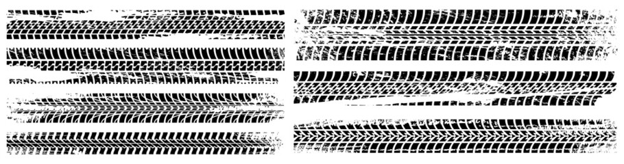 Grunge car tracks marks. Vector tire tracks. Black tire tracks. Grunge car Tire tracks. car, tire, track, illustration, vector, dirty, skid, dirt, shape, road, auto, automobile, drive, graphic.