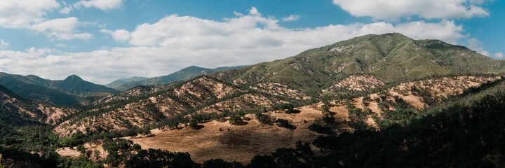 panorama of mountains in Sequoia National Park. 