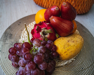 Delicious tropical mangosteen fruits in Malaysia.