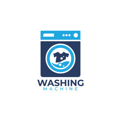 washing machine logo icon vector