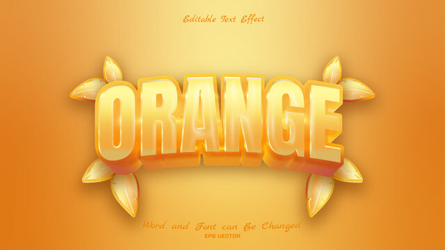 beautiful orange text effect