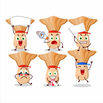 Mascot design style of lactarius character as an attractive supporter