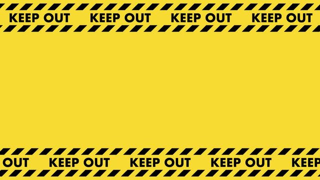 『KEEP OUT』フラットな水平トラテープフレーム（ポリスライン/規制線/警戒用テープ）