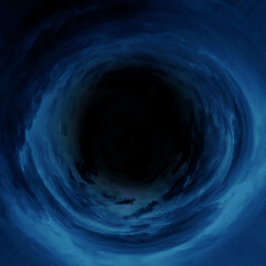 Wormhole displayed via motion graphics