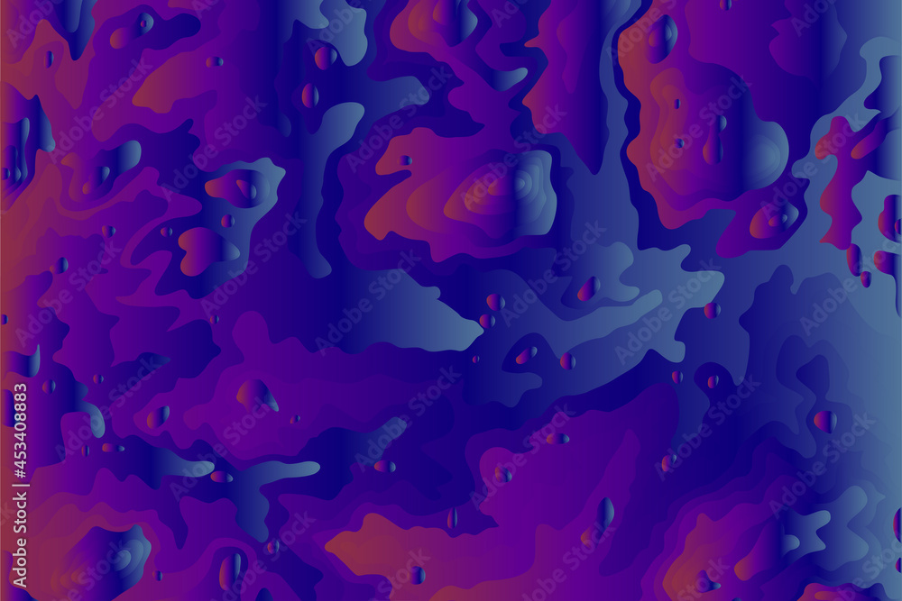 Poster Gradient fluid background design layout for banner or poster. Cool 3d liquid vector pattern with blue violet shape in motion. modern abstract geometric style