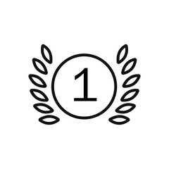 First place thin line icon
