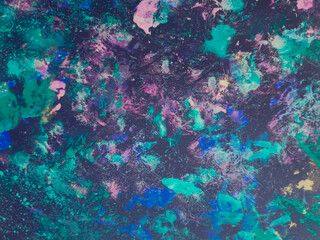 Azure Abstract Fluid. Cobalt Watercolor Template. Navy Grunge Artistic. Blue Texture Brush. Paint Fluid. Design Paste. Art Background. Splash Decoration.