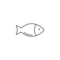 Fish icon simple flat design isolated