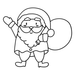 Christmas-Santa illustration for web, wedsite, application, presentation, Graphics design, branding, etc.