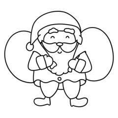 Christmas-Santa illustration for web, wedsite, application, presentation, Graphics design, branding, etc.