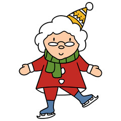 Christmas-Santa flat color design illustration for web, wedsite, application, presentation, Graphics design, branding, etc.