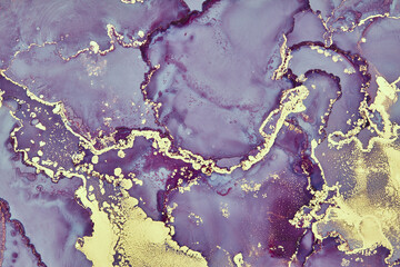 Abstract background. Drawing in the style of alcohol ink. Liquid marble texture. Modern Art. Close-up of the painting.