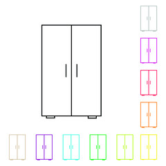 Cupboard line icon. Trendy flat ui sign design, graphic pictogram.