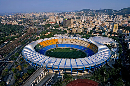 Vista aérea do Estádio do Maracanã. Rio de Janeiro
