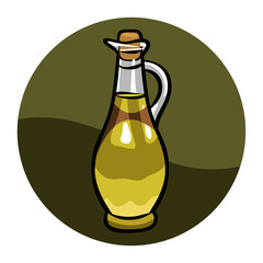 Olive oil bottle icon
