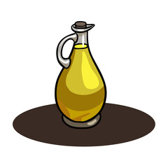 Olive oil in a bottle icon