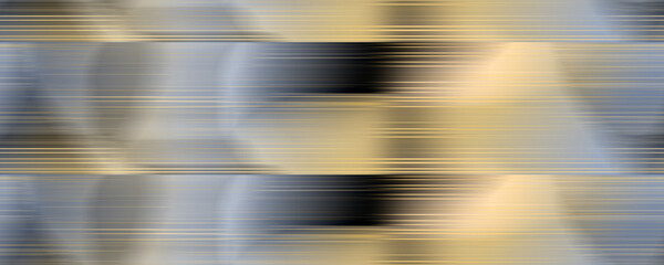 Shibori dyed all over horizontal stripes line print.Blurry silk moody tie dye texture background. Rustic  irregular bleeding seamless pattern.  ombre distorted watercolor effect for silk, scarf, rug