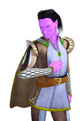 3D Elf with purple skin