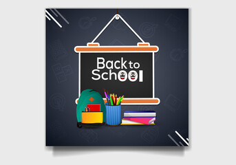 Back to School Social Media background Design