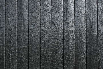 Burnt wooden board texture. Sho-Sugi-Ban Yakisugi is a traditional Japanese method of wood preservation