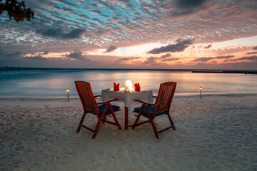 sunset on the beach