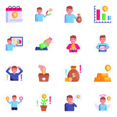 High Quality Business Investment Flat Icons 

