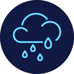 rain neon icon