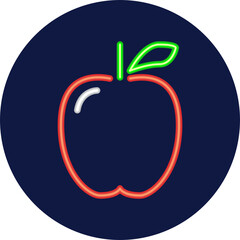 apple neon icon