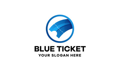 Ticket Gradient Logo Template