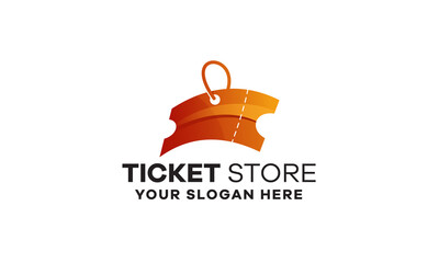 Ticket Store Gradient Logo Design