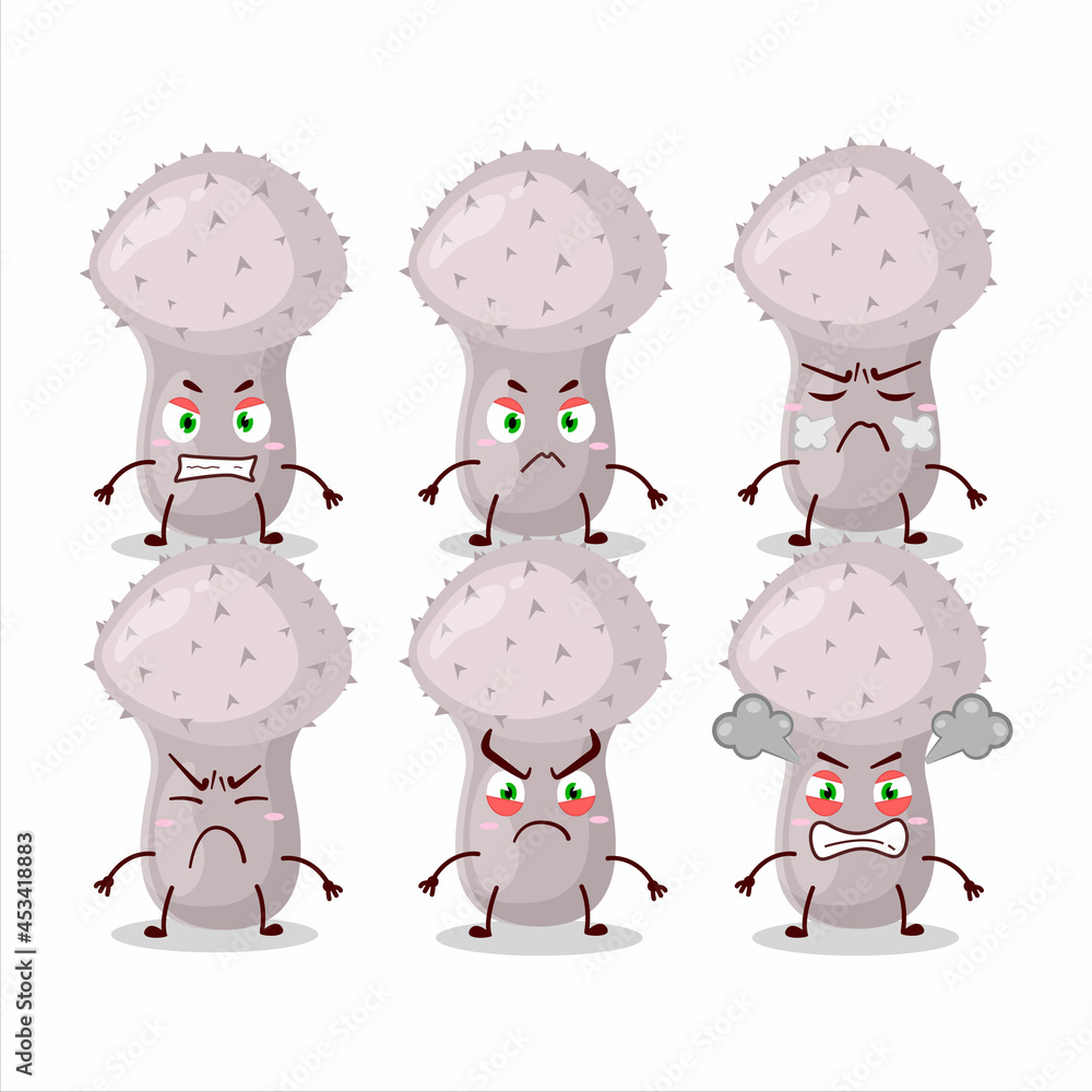 Canvas Prints Puffball cartoon character with various angry expressions