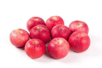 Fresh gala apples isolated on white background.