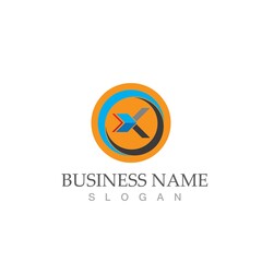 X Letter Logo Template vector icon