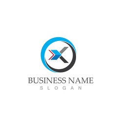 X Letter Logo Template vector icon
