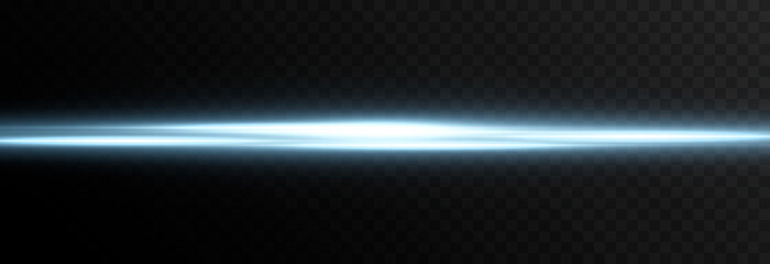 Vector glowing line of light. Magic glow, blue light, neon line. Glowing line png.