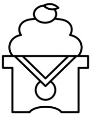 お正月や年賀状に使えるシンプルな鏡もちの塗り絵