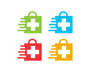 Obraz premium Original name(s): Medical bag design icon logo pack