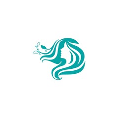 Naklejka premium Logo woman silhouette, head, face logo Use for beauty salon, spa, cosmetics design