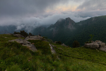 fog in the mountains