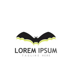 bat vector icon logo template