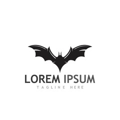 bat vector icon logo template