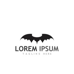 bat vector icon logo template