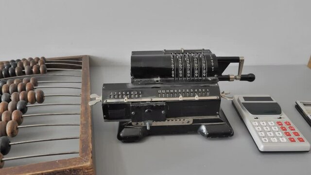  Vintage Abacus, Old Arithmometer And Retro Calculators

