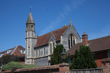 Views of Sarum College by Salisbury Cathedral in Wiltshire in the UK
